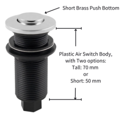 PSP0049 Air Switch with Short Brass Push Bottom